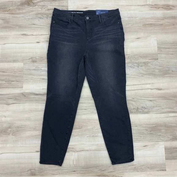 Talbots NWT black wash Gray high rise jegging ankle flawless pants Sz 16 W - Picture 1 of 7